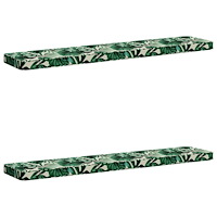vidaXL 2-delade Bänk Kuddar VUGHT 2 st 100% Polyester Bladmönster