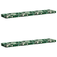 vidaXL 2-delade Bänk Kuddar VUGHT 2 st 100% Polyester Bladmönster