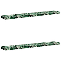 vidaXL 2-delade Bänk Kuddar VUGHT 2 st 100% Polyester Bladmönster