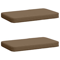 vidaXL 2-delade Bänk Kuddar VUGHT 2 st 100% Polyester Taupe