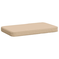 vidaXL 1-delad Bänk Kudde VUGHT 100% Polyester Gräddvit 60 x 40 x 5 cm