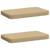 vidaXL 2-delade Bänk Kuddar VUGHT 2 st 100% Polyester Beige