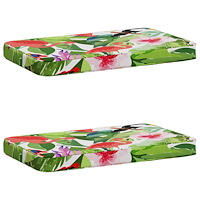 vidaXL 2-delade Bänk Kuddar VUGHT 2 st 100% Polyester Flerfärgsdesign