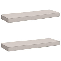 vidaXL 2-delade Bänk Kuddar VUGHT 2 st 100% Polyester Vit