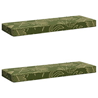 vidaXL 2-delade Bänk Kuddar VUGHT 2 st 100% Polyester Bladdesign
