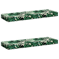 vidaXL 2-delade Bänk Kuddar VUGHT 2 st 100% Polyester Bladmönster