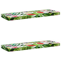 vidaXL 2-delade Bänk Kuddar VUGHT 2 st 100% Polyester Flerfärgsdesign