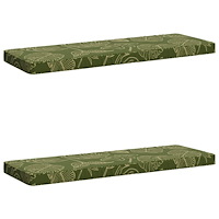 vidaXL 2-delade Bänk Kuddar VUGHT 2 st 100% Polyester Bladdesign