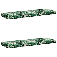 vidaXL 2-delade Bänk Kuddar VUGHT 2 st 100% Polyester Bladmönster