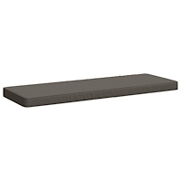 vidaXL 1-delad Bänk Kudde VUGHT 100% Polyester Grå 120 x 40 x 5 cm