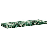 vidaXL 1-delad Bänk Kudde VUGHT 100% Polyester Bladmönster
