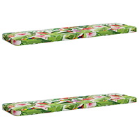 vidaXL 2-delade Bänk Kuddar VUGHT 2 st 100% Polyester Flerfärgsdesign