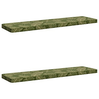 vidaXL 2-delade Bänk Kuddar VUGHT 2 st 100% Polyester Bladdesign