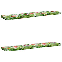 vidaXL 2-delade Bänk Kuddar VUGHT 2 st 100% Polyester Flerfärgsdesign
