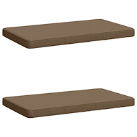 vidaXL 2-delade Bänk Kuddar VUGHT 2 st 100% Polyester Taupe