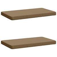 vidaXL 2-delade Bänk Kuddar VUGHT 2 st 100% Polyester Taupe