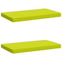 vidaXL 2-delade Bänk Kuddar VUGHT 2 st 100% Polyester Klart grön.