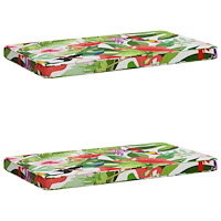 vidaXL 2-delade Bänk Kuddar VUGHT 2 st 100% Polyester Flerfärgsdesign