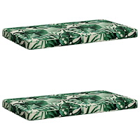 vidaXL 2-delade Bänk Kuddar VUGHT 2 st 100% Polyester Bladmönster