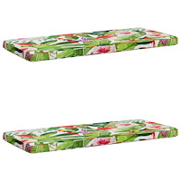 vidaXL 2-delade Bänk Kuddar VUGHT 2 st 100% Polyester Flerfärgsdesign