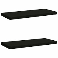 vidaXL 2-delade Bänk Kuddar VUGHT 2 st 100% Polyester Svart