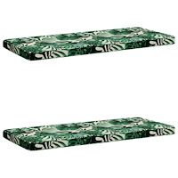vidaXL 2-delade Bänk Kuddar VUGHT 2 st 100% Polyester Bladmönster