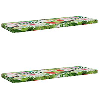 vidaXL 2-delade Bänk Kuddar VUGHT 2 st 100% Polyester Flerfärgsdesign