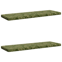 vidaXL 2-delade Bänk Kuddar VUGHT 2 st 100% Polyester Bladdesign