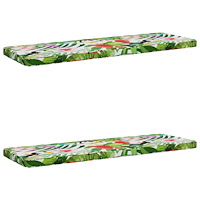 vidaXL 2-delade Bänk Kuddar VUGHT 2 st 100% Polyester Flerfärgsdesign