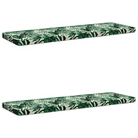 vidaXL 2-delade Bänk Kuddar VUGHT 2 st 100% Polyester Bladmönster