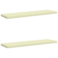 vidaXL 2-delade Bänk Kuddar VUGHT 2 st 100% Polyester Gräddvit