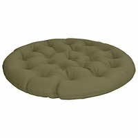 vidaXL Papasan-kudde VIANEN 100% Polyester Olivgrön Ø 130 x 12 cm