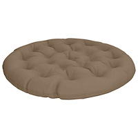 vidaXL Papasan-kudde VIANEN 100% Polyester Taupe Ø 130 x 12 cm
