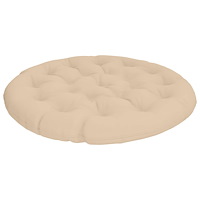 vidaXL Papasan-kudde VIANEN 100% Polyester Gräddvit Ø 130 x 12 cm