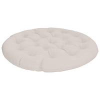 vidaXL Papasan-kudde VIANEN 100% Polyester Vit Ø 120 x 12 cm