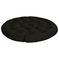 vidaXL Papasan-kudde VIANEN 100% Polyester Svart Ø 100 x 12 cm