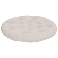 vidaXL Hängstolskudde VIANEN 100% Polyester Vit Ø 80 x 12 cm
