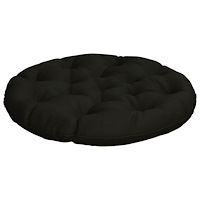 vidaXL Hängstolskudde VIANEN 100% Polyester Svart Ø 80 x 12 cm