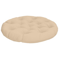 vidaXL Hängstolskudde VIANEN 100% Polyester Gräddvit Ø 80 x 12 cm