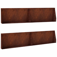 vidaXL Stödvägg 4 st 100 x 12 x 30 cm Väderbeständig stål Rostig