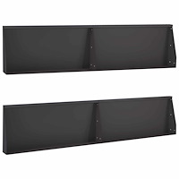 vidaXL Stödvägg 4 st 100 x 12 x 40 cm Stål Svart