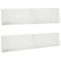 vidaXL Stödvägg 4 st 100 x 12 x 40 cm Stål Vit