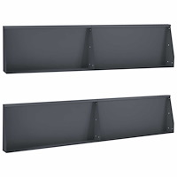 vidaXL Stödvägg 4 st 100 x 12 x 40 cm Stål Antracit