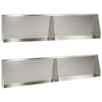 vidaXL Stödvägg 4 st 100 x 12 x 50 cm Rostfritt stål Silver