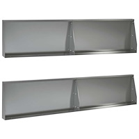vidaXL Stödvägg 4 st 100 x 12 x 50 cm Galvaniserat stål Silver