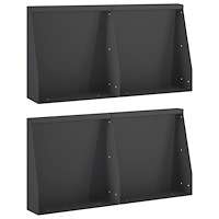 vidaXL Stödvägg 4 st 40 x 12 x 40 cm Stål Svart