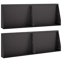 vidaXL Stödvägg 4 st 60 x 12 x 40 cm Stål Svart