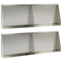 vidaXL Stödvägg 4 st 60 x 12 x 40 cm Rostfritt stål Silver