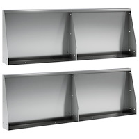 vidaXL Stödvägg 4 st 60 x 12 x 40 cm Galvaniserat stål Silver