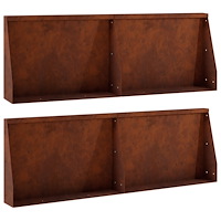 vidaXL Stödvägg 4 st 60 x 12 x 50 cm Väderbeständig stål Rostig